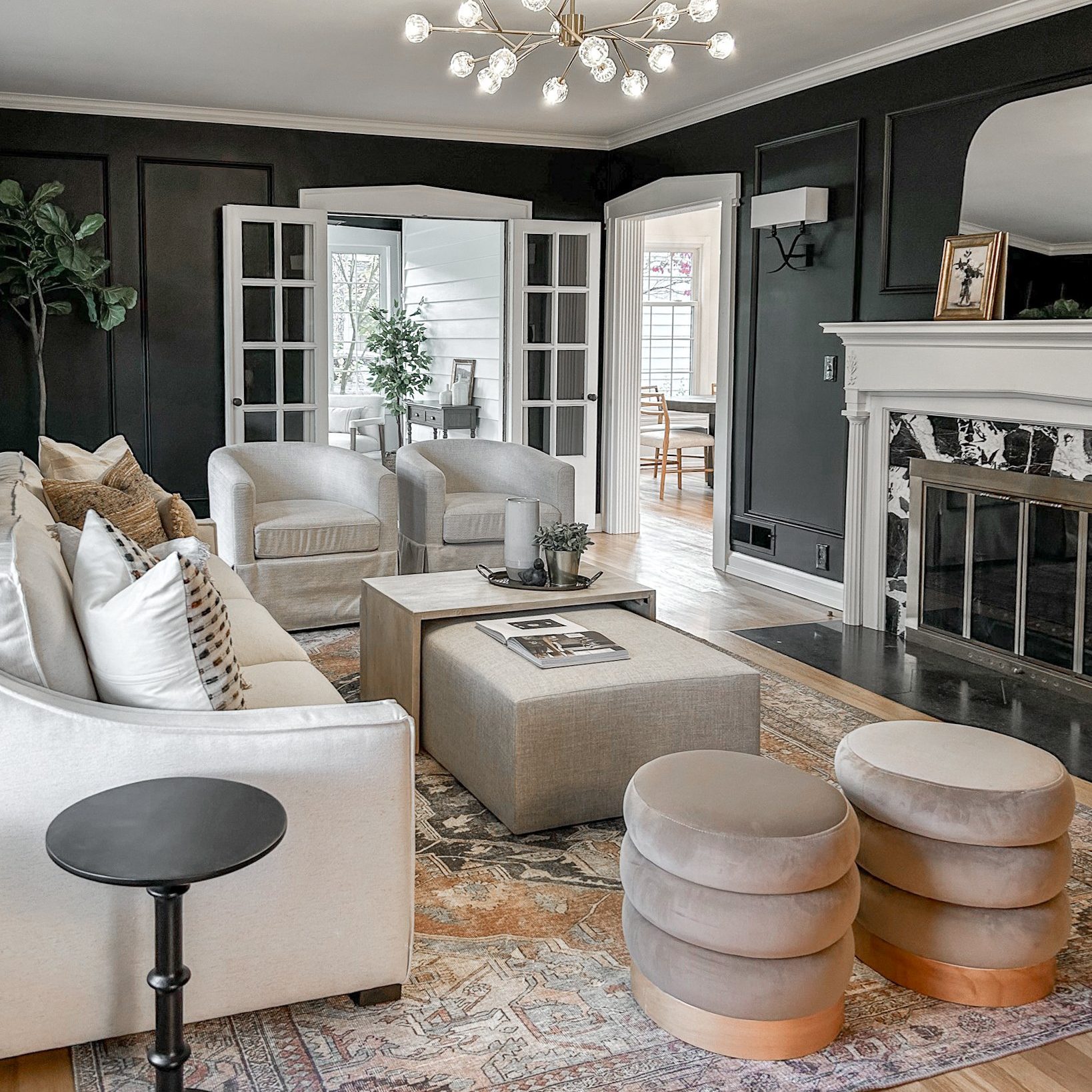 Fully remodeled and redesigned Upper Arlington home features designer furniture and decor to stage this home before going on to the MLS market place.